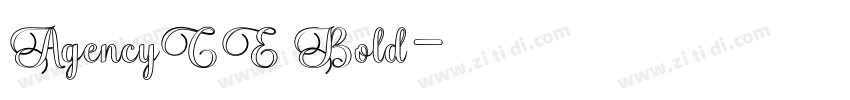 AgencyCE Bold字体转换